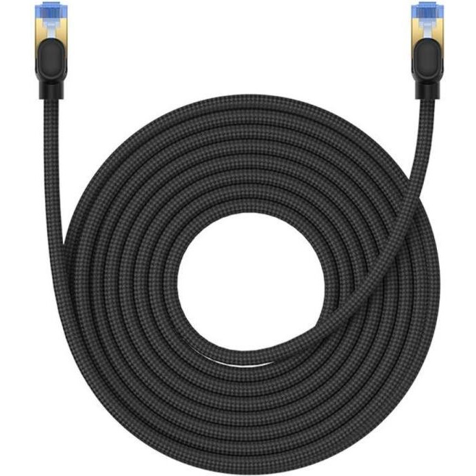 Baseus Cat7 High Speed 10Gigabit Ethernet Braided Cable 10m Black (B0013320B111-07) - зображення 1