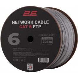   2E FTP CAT6 AWG 23/1 LSZH-1 305m Grey (2E-CBL6EFTP-LSZH1-GRY)