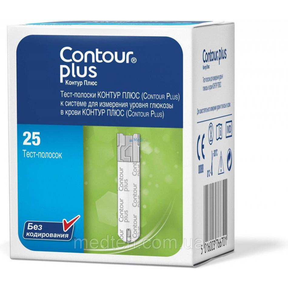 Bayer Contour Plus 25 тест полосок - зображення 1