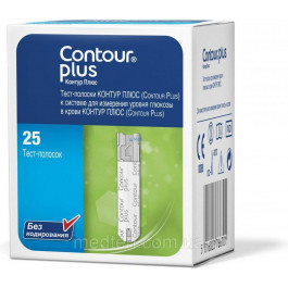   Bayer Contour Plus 25 тест полосок