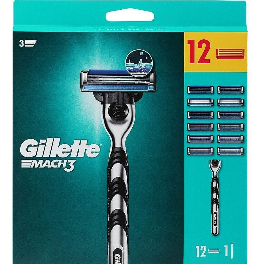 Gillette Станок для гоління  Mach 3 з 12 змінними картриджами - зображення 1