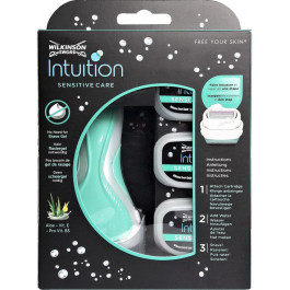   Wilkinson Sword Бритва системная для бритья женская  Интуиция Intuition Sensitive Blades 3's + Razor (4027800407132)