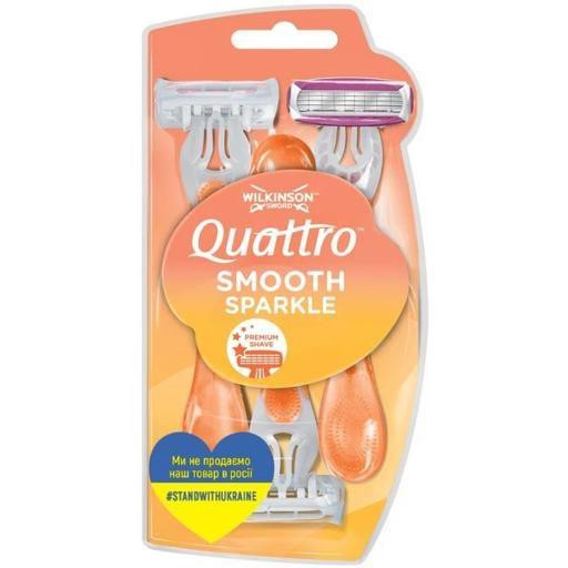 Wilkinson Sword Бритва  Quattro for Women Sparkle 3 шт (4027800108138) - зображення 1