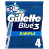 Gillette Бритва  Blue Simple3 одноразовая 4 шт (7702018429622) - зображення 1