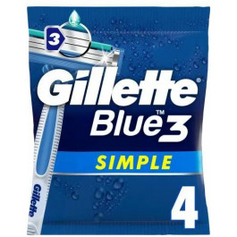   Gillette Бритва  Blue Simple3 одноразовая 4 шт (7702018429622)