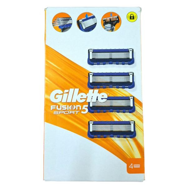 Gillette Змінні касети (леза)  Fusion5 Sport New 4 шт. (8700216075039) - зображення 1