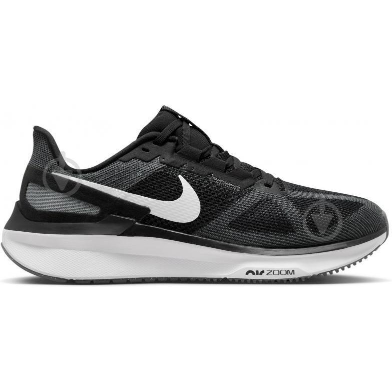 Nike Чоловічі кросівки для бігу  Air Zoom Structure 25 DJ7883-002 44 (10US) 28 см Black/White-Iron Grey ( - зображення 1