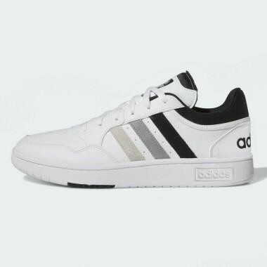 Adidas Чоловічі кеди низькі  Hoops 3.0 IG7914 42 (8UK) 26.5 см Ftwwht/Cblack/Grey (4066756227036) - зображення 1