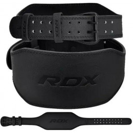   RDX 6" Leather Gym Belt, Full Black S (WBS-6FB-S)