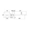 PAFFONI Излив со стены  Elys (ZBOC120CR) - зображення 2