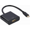 Cablexpert USB-C to HDMI Black (A-CM-HDMIF-03) - зображення 1