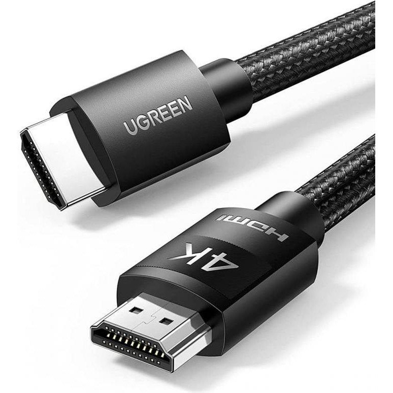 UGREEN HD119 4K HDMI Cable Male to Male Braided HDMI v2.0 1m Black (30999) - зображення 1