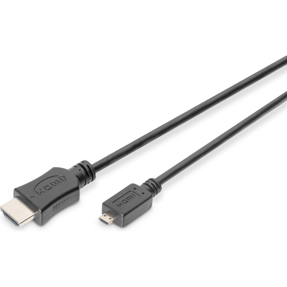 Digitus HDMI to micro HDMI 2m Black (DB-330109-020-S) - зображення 1