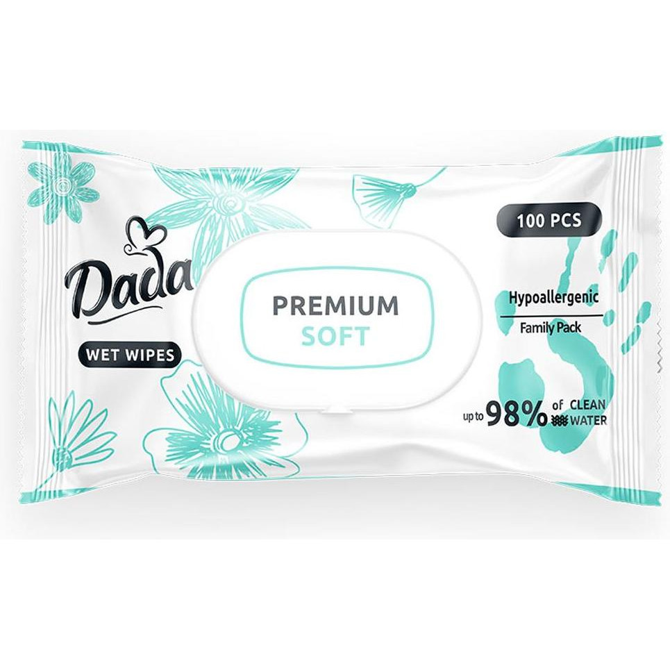 Dada Вологі серветки Premium Soft, 100 шт. 4823071659757 - зображення 1