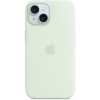 Apple iPhone 15 Silicone Case with MagSafe - Soft Mint (MWNC3) - зображення 1