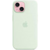 Apple iPhone 15 Silicone Case with MagSafe - Soft Mint (MWNC3) - зображення 2