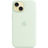 Apple iPhone 15 Silicone Case with MagSafe - Soft Mint (MWNC3) - зображення 3