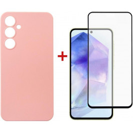   DENGOS Чохол до Samsung Galaxy A55 5G + Glass Pink (DG-KM-92)