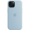 Apple iPhone 15 Silicone Case with MagSafe - Light Blue (MWND3) - зображення 5