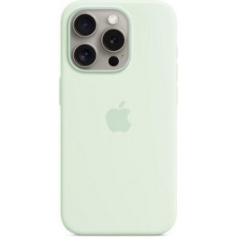   Apple iPhone 15 Pro Max Silicone Case with MagSafe - Soft Mint (MWNQ3)