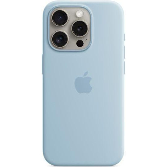 Apple iPhone 15 Pro Silicone Case with MagSafe - Light Blue (MWNM3) - зображення 1