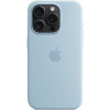 Apple iPhone 15 Pro Silicone Case with MagSafe - Light Blue (MWNM3) - зображення 4