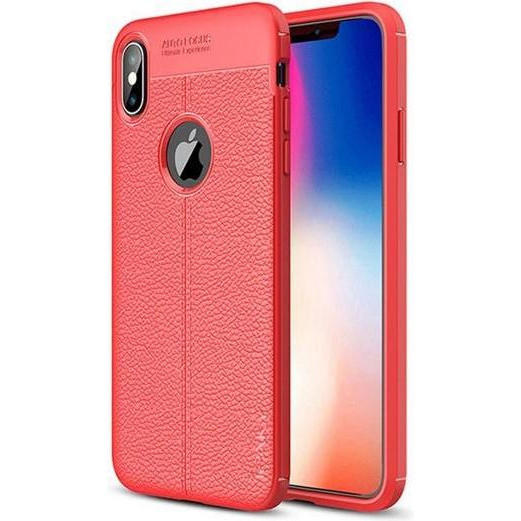 iPaky Litchi Stria Series iPhone X/XS Red - зображення 1