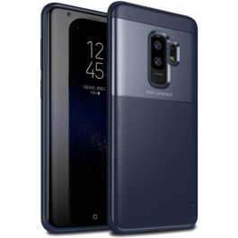   iPaky Elegant Grid Design TPU Hybrid Case Samsung G965 Galaxy S9 Plus Blue