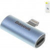 Baseus iP Male to Dual iP Female Adapter L46 Blue (CAL46-03 ) - зображення 1