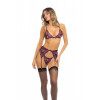 Rene Rofe Комплект білизни SNEAK PEAK 3PC SET PURPLE, S/M (7553029PURSM) - зображення 1