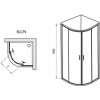 Ravak X-Point XP1CP4-90 полированный алюминий+Transparent X3B270C00Z1B - зображення 2