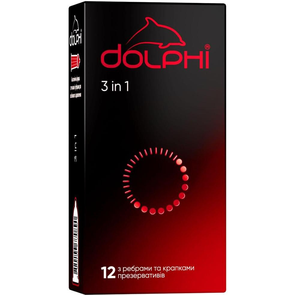 DOLPHI Презервативи DOLPHI Три в одному 12 шт (4820144770890) - зображення 1