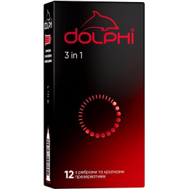   DOLPHI Презервативи DOLPHI Три в одному 12 шт (4820144770890)