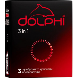   DOLPHI Презервативи DOLPHI Три в одному 3 шт (4820144770579)