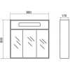 Аква Родос Зеркальный шкаф Париж 80 с подсветкой (АР000001164) - зображення 5