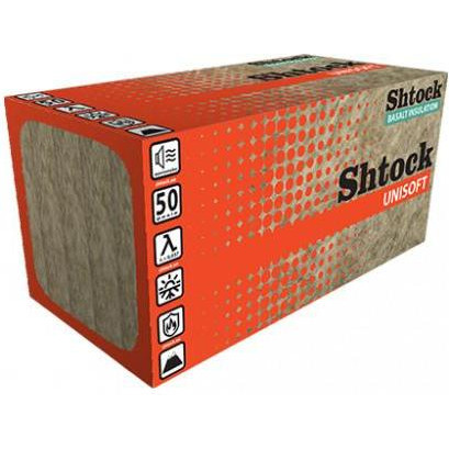 Shtock Базальтовий утеплювач Unisoft 30 кг/м3 100 мм ?=0,042 0,6x1.2 м 0,288 м3/2.88 м2 (36 шт) - зображення 1