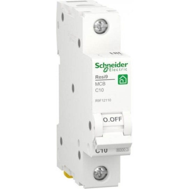 Schneider Electric Resi9 10 А, 1P, кривая С, 6кА (R9F12110) - зображення 1