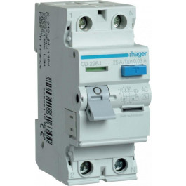   Hager УЗО CD226J 2x25A, 30 mA, AC, 2м