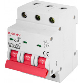   E.NEXT e.mcb.stand.45.3.C16, 3р, 16А, C, 4,5 кА (s002031)