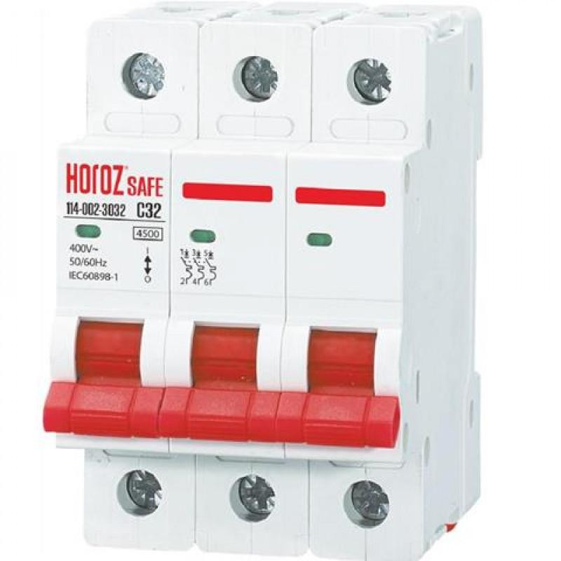 Horoz Electric 3Р 32А C 4,5кА 400V (114 002 3032) - зображення 1