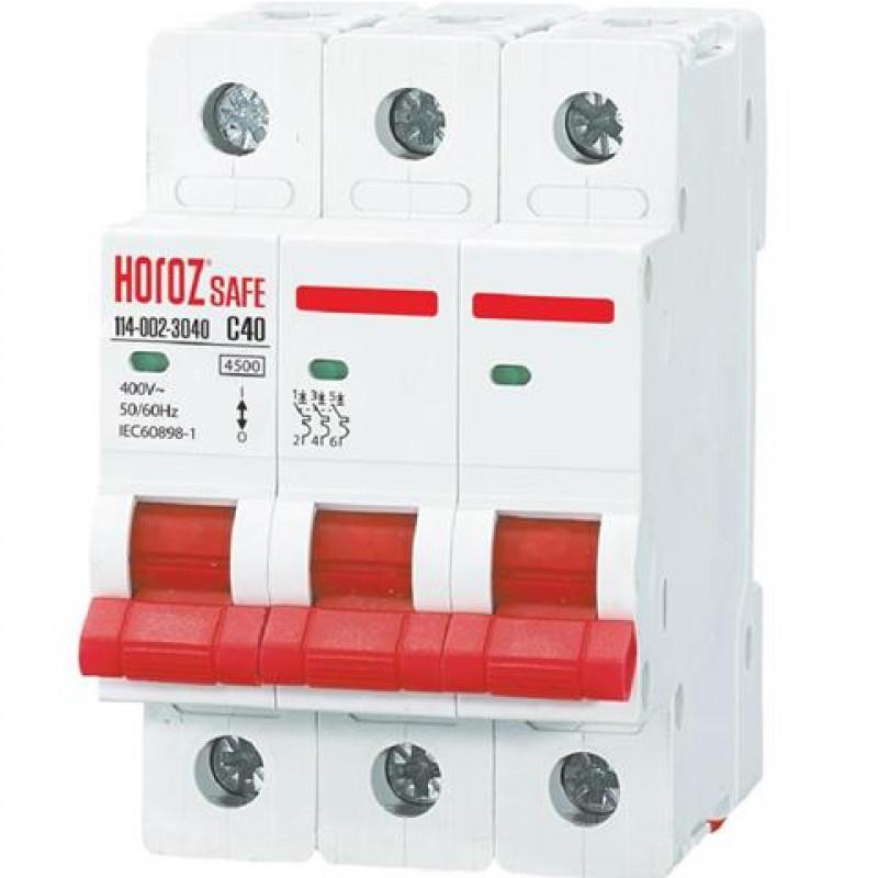 Horoz Electric 3Р 40А C 4,5кА 400V (114 002 3040) - зображення 1