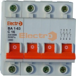   ElectrO ВА1-63 4п 63A 4,5кА х-ка С (45VA63C4063)