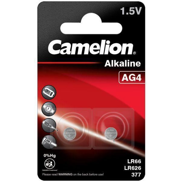 Camelion Батарейка AG4 / LR66 Alkaline * 2  (AG4-BP2) - зображення 1