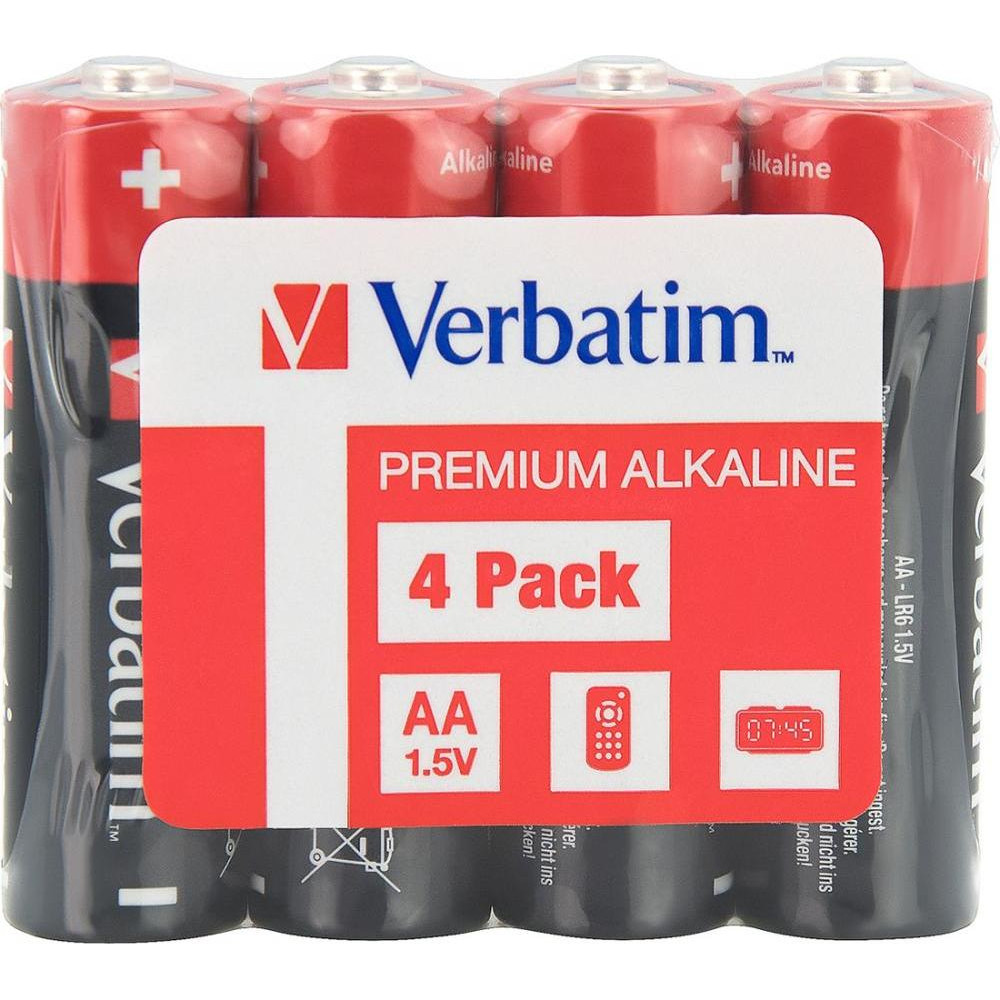 Verbatim AA bat Alkaline 4шт Premium Mignon Alkaline (49501) - зображення 1