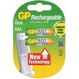   GP Batteries AA 650mAh NiMH 2шт (GP65AAAHC-U2)