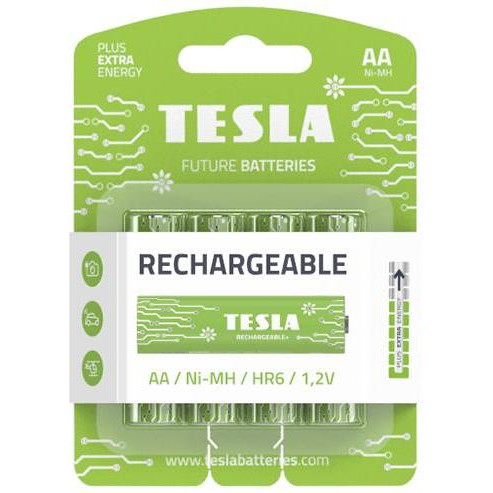 TESLA BATTERIES AA 2400mAh NiMh 4шт RECHARGEABLE+ 8594183392288 - зображення 1