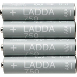   IKEA AAA 750mAh NiMH 4шт LADDA 905.098.19