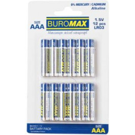   BuroMax AAА bat Alkaline 12шт (BM.5901-12)