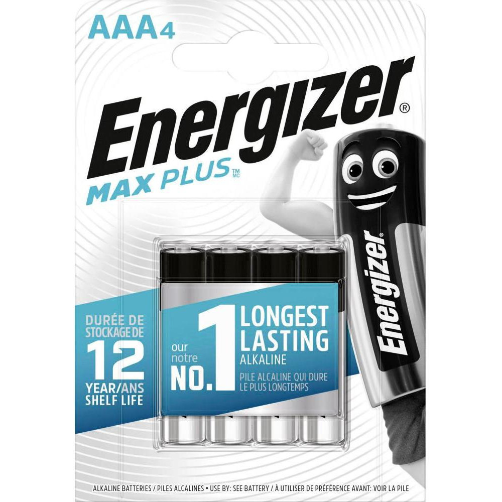 Energizer AAA bat Alkaline 4шт Max Plus (E301321404) - зображення 1