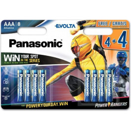   Panasonic AAA bat Alkaline 4+4шт EVOLTA Power Rangers (LR03EGE/8B4FPR)